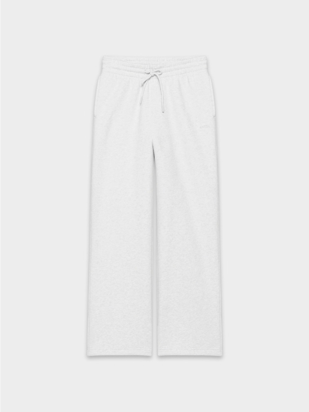 NWT Aritzia Sweatfleece Boyfriend Wide Sweatpant Medium Heather Cloud White Tall